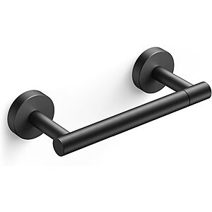 FORIOUS Pivoting Double Post Wall Mount Toilet Paper Holder (Matte Black) .40