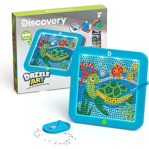 Discovery Dazzle Art Kids' Diamond Painting Kit w/ Light-Up LED Display Frame (Sea Turtle)   $9.82 + Free Shipping w/ Prime