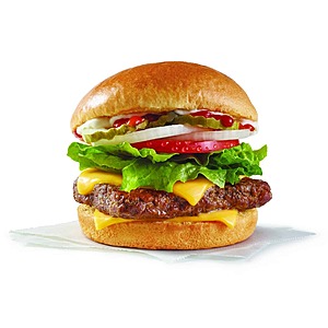 Wendy's Dave's Single hamburger $1 with any purchase every Saturday in June and July