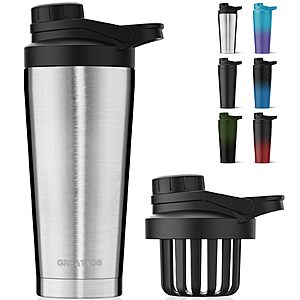24-oz Greatyos Stainless Steel Shaker Bottle (Steel) $10.99 + Free S/H w/ Amazon Prime or on $35+