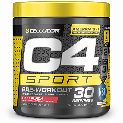Cellucor C4 Sport Pre Workout Powder Fruit Punch - NSF Certified for Sport | 30 Servings $13.94 after 25% coupon and S&S