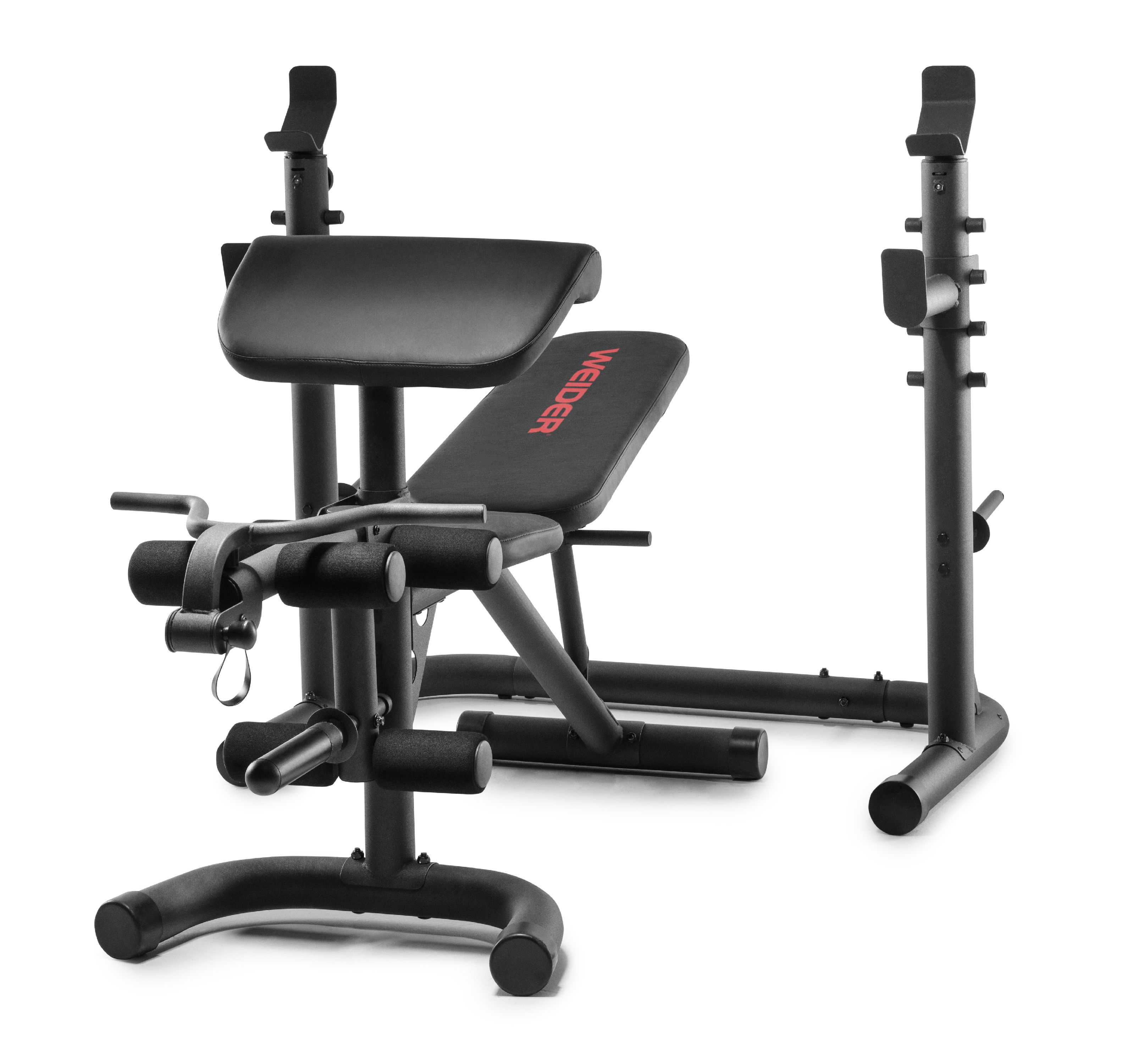 Weider XRS 20 Olympic Workout Bench with Independent Squat Rack and Preacher Pad $199.99