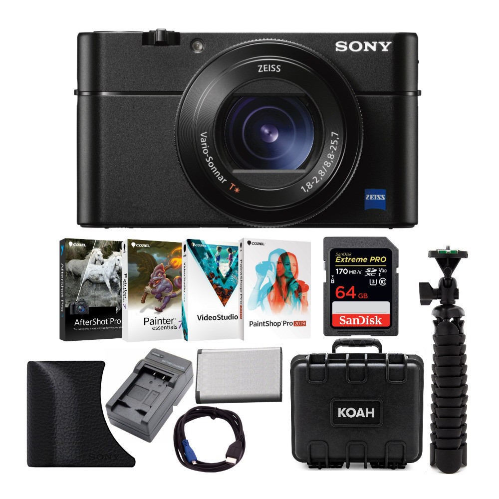 Sony RX100V Cyber-Shot Digital Camera with AGR2 Grip, 64GB SD Card and Accessory Bundle $848.00