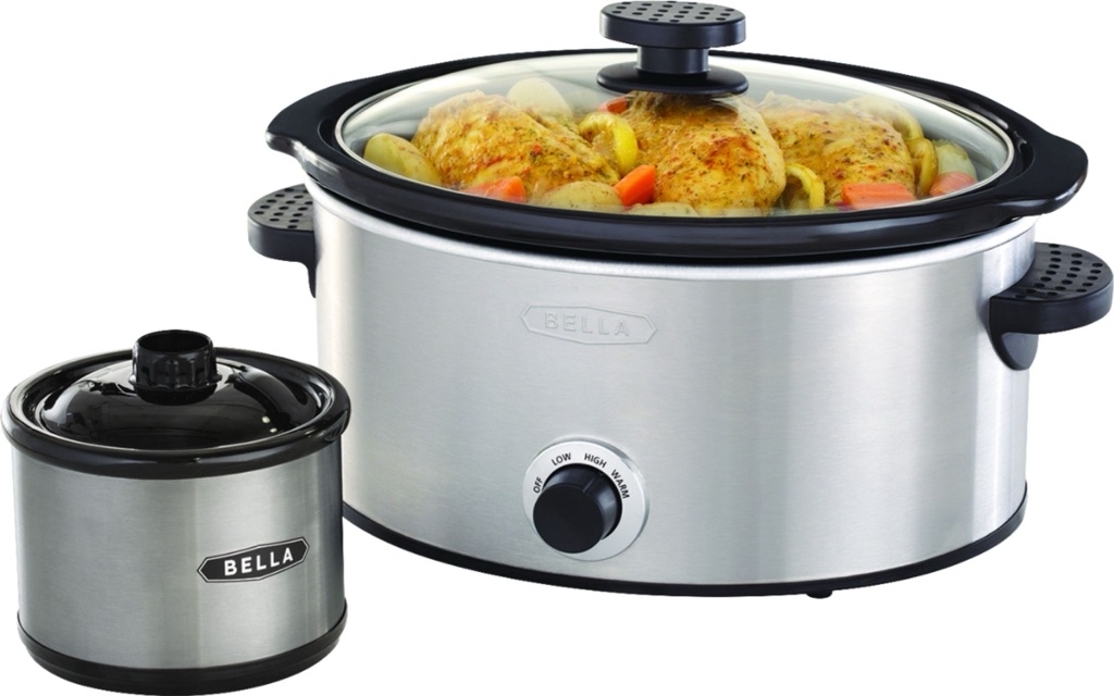 Bella 5-qt. Slow Cooker with Dipper Stainless Steel 14009 - $19.99
