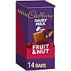 CADBURY DAIRY MILK Fruit &amp;amp; Nut Milk Chocolate Candy Bars, 3.5 oz (14 Count) Subscribe &amp;amp; Save $30.19 Free Shipping Amazon Prime
