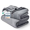 Bedsure GentleSoft Fleece Microfiber Blankets - Grey Color