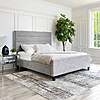 Costco: Abbyson Home Athena Upholstered King Bed Frame w/ Channel Tufted Headboard