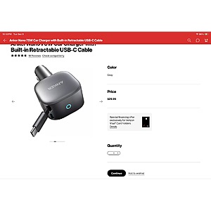Check My Access on your Verizon App and Claim the 50% off Anker Nano 75W Car Charger with Built-in Retractable USB-C Cable $15 Total Free Shippiing