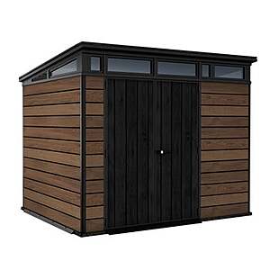 Keter Signature Collection 9x7 Modern Outdoor Storage Shed, Walnut $999.99 or Keter DecoCoat 7x7 Premium Modern Outdoor Storage Shed $799.99 Costco.com ENDS TODAY