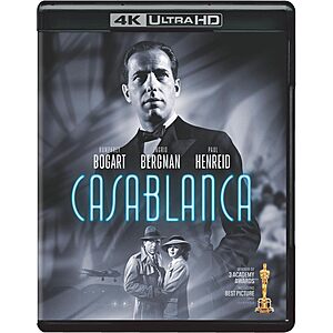 Casablanca (4K Ultra HD + Blu-ray) $12.25 