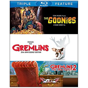The Goonies  / Gremlins / Gremlins 2: The New Batch ( Blu Ray) $9.76 Amazon