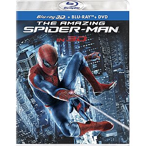 The Amazing Spider-Man 2012 (3D Blu-ray / Blu-ray / DVD + UltraViolet Digital Copy) $8.50 
