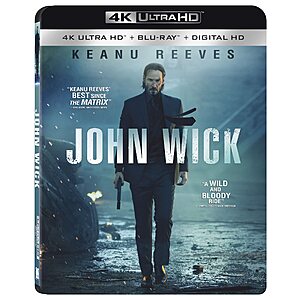 John Wick (4K UHD + Blu-ray + Digital) $11.50 