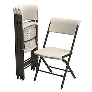 Lifetime Commercial Folding Chair 4-pack Almond or Black $79.99 + $9.99 Shipping Costco.com $89.99