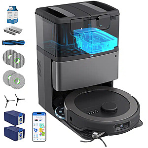 bObsweep - Maxim All-in-One Robot Vacuum & Mop, 22000Pa Suction, Odor-Filter AutoWash/Dry/Empty Dock, w Object Detection - Titanium Black $499.99 Bestbuy.com