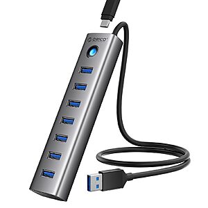 ORICO 7-Port USB 3.0 5Gbps Extender Splitter Hub w/ 1.64' Cable $9.90 