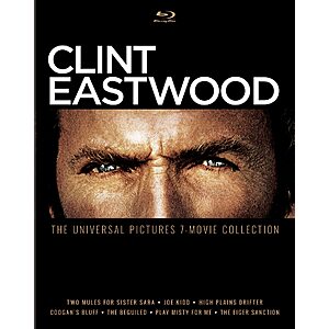 Clint Eastwood: The Universal Pictures 7-Movie Collection Blu Ray $16.99 Amazon.com