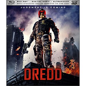 Dredd (3D Blu-ray/Blu-ray) $7.50 