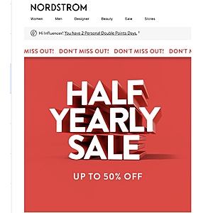 Nordstrom Half Yearly Sale Up to 50% Off
