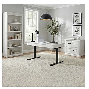 Abby Adjustable Desk 3-piece Office Collection $1999.99 Delivery Included Costco.com