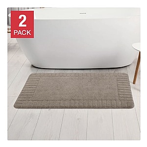Noodle Memory Foam Bath Rug, 2-pack $29.99 Tan, Green, Gray or BlueFree Shipping Costco.com