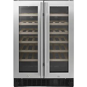 Insignia™ - Dual Zone Wine and Beverage Cooler with Glass Doors - Stainless Steel  $599.99