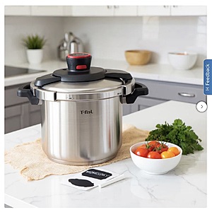 T-fal Clipso 8-quart Stainless Steel Stovetop Pressure Cooker $79.99 Free Shipping Costco.com