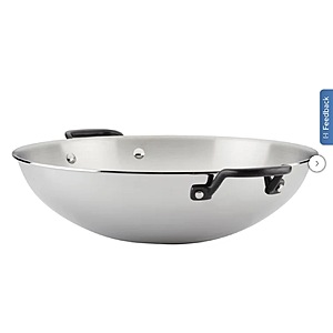 KitchenAid 15&rdquo; 5-Ply Clad Stainless Steel Wok $79.99 free shipping Costco.com