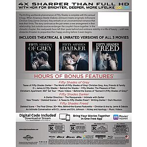 Fifty Shades: 3-Movie Collection [4K UHD + Blu-ray + Digital] $20.30 Amazon.com