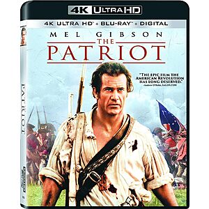The Patriot - 4K + Blu-ray + Digital $15.99 Amazon.com