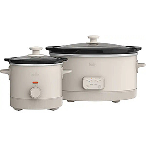 Bella - 6-qt. Programmable Slow Cooker & 2-qt. Slow Cooker Set - Oatmilk $24.99 Bestbuy.com