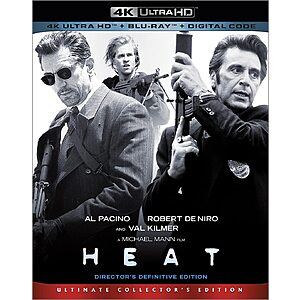 Heat 4K UHD + Blu Ray + Digital $13.99 Amazon.com