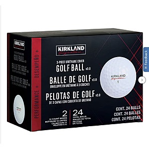 Costco Members: 24-Count Kirkland Signature V3.0 Golf Balls (Yellow or White) $34 + Free S&H