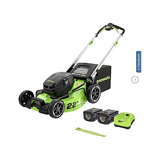 Greenworks 80V 22" Dual Blade Mower $599.99 free Shipping Costco.com