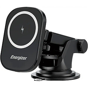 Energizer - Ultimate 15W MagSafe Magnetic Universal 3-in-1 Wireless Car Charger/Mount with Vent, Dash and Windshield Mounts Included - Black $14.99 Bestbuy.com