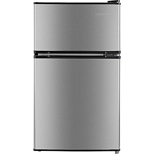 Insignia™ - 3.1 Cu. Ft. Mini Fridge with Top Freezer and ENERGY STAR Certification - Stainless Steel Look $129.99 Bestbuy.com