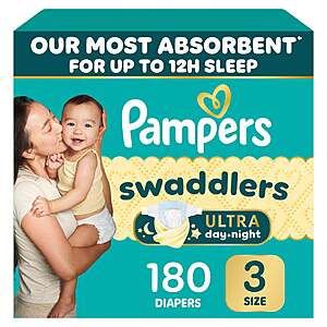 Pampers Swaddlers Ultra Diapers Sizes 3 - 7  $36.79 Free Shipping Costco.com
