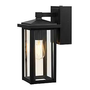Globe Electric 14" Matte Black Outdoor Wall Light with GFCI Outlet $41.99 Free Shipping Costco.com