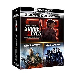 Snake Eyes: G.I. Joe Origins 3-Movie Collection [4K UHD] + Digital $28.49 Amazon.com