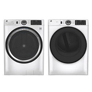 Package - GE - 4.8 Cu. Ft. High-Efficiency Stackable Smart Front Load Washer and 7.8 Cu. Ft. Stackable Smart 10-Cycle Electric Dryer $1349.98 Bestbuy.com