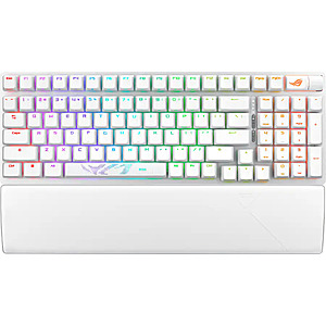 ASUS - ROG Strix Scope II 96 96% Wireless Mechanical Gaming Keyboard with Hot-Swappable ROG NX Snow Switches - White $109.99 Bestbuy.com