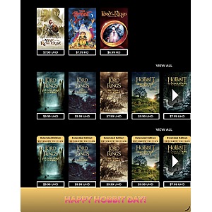 Fanflix Happy Hobbit Day Sale extra 10% Off with code FALLMOVIES10