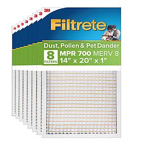 Costco Members: 8-Pk 1" Filtrete MPR 700 MERV8 Air Filter (various sizes) $46 + Free S&H