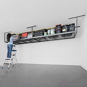 SafeRacks Super Duty 4 ft x 8 ft Overhead Garage Storage Rack and Accessories Kit, 2-pack $259.99 gray or white free shipping Costco.com
