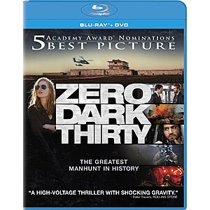 Zero Dark Thirty - Blu-ray + DVD $5 Amazon.com