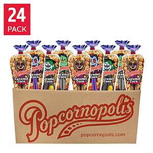 Popcornopolis Halloween Monster 2.2 oz Caramel Corn Mini Cones, 24 count $24.99 Free Shipping Costco.com