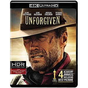 Unforgiven (1992) (4K Ultra HD) $12.99 Amazon.com