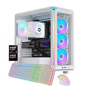 iBUYPOWER - Element Gaming Desktop PC-AMD Ryzen 5 8400F 2024 AMD Radeon RX 6500XT 4GB 16GB DDR5 RGB 1TB NVMe SSD Storage - White $969.99 Bestbuy.com