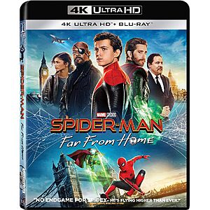 Spider-Man: Far from Home - 4K + Blu-ray + Digital $14.99 Amazon.com