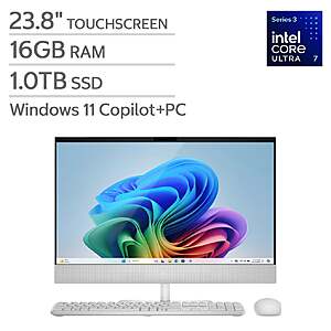 Dell All-in-One 23.8" Desktop - Intel Core Ultra 7 Series 3 - Copilot+ PC - FHD (1920x1080) Touchscreen - 16GB RAM - 1TB SSD - Windows 11 Home 999.99 Free shipping Costco.com